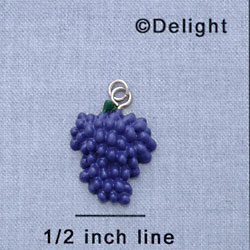 7673 - Grape - Cluster  - Resin Charm