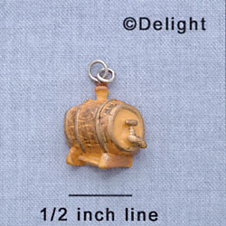 7676 - Wine Cask - Resin Charm