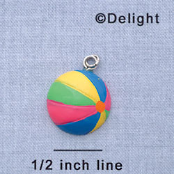 7682 tlf - Beach Ball - Hot  - Resin Charm