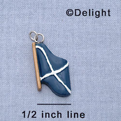 7689 - Nautical Flag - Blue  - Resin Charm