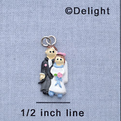 7694 - Bride & Groom - Resin Charm