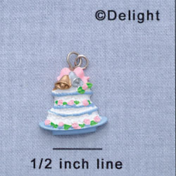 7696 - Wedding Cake - Fancy  - Resin Charm