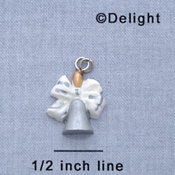 7700 - Bell - Bow  - Resin Charm