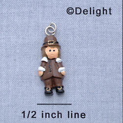 7735 tlf - Pilgrim - Boy  - Resin Charm