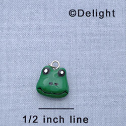 7741 tlf - Mini Frog Face  - Resin Charm