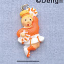 7010 - Cheerleader - Orange  - Resin Charm