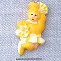 7014 - Cheerleader - Yellow  - Resin Charm