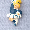 7016 - Cheerleader - Blue  - Resin Charm