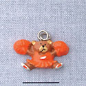 7018 - Cheerleader Bear - Orange  - Resin Charm