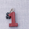 7027 - #1 - Maroon  - Resin Charm