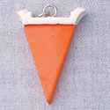 7034 - Pennant - Orange  - Resin Charm