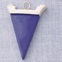 7037 - Pennant - Purple  - Resin Charm