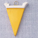 7038 - Pennant - Yellow  - Resin Charm