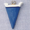 7040 - Pennant - Blue  - Resin Charm