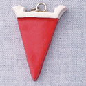 7041 - Pennant - Red  - Resin Charm