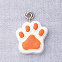 7042 tlf - Paw - Orange  - Resin Charm