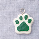 7044 tlf - Paw - Green  - Resin Charm