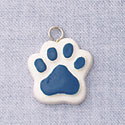 7048 - Paw - Blue  - Resin Charm