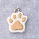7050 - Paw - Gold  - Resin Charm