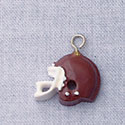 7051 - Football Helmet - Maroon  - Resin Charm