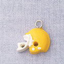 7054 - Football Helmet - Yellow  - Resin Charm