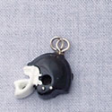 7055 - Football Helmet - Black  - Resin Charm