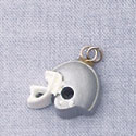 7059* - Football Helmet - Silver - Resin Charm