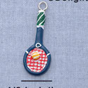 7066 - Tennis Raquet - Blue  - Resin Charm