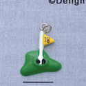 7071 tlf - 18th Hole - Green  - Resin Charm