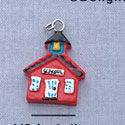 7104 - School House - Resin Charm