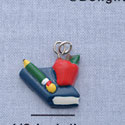 7105 - Apple - Book Pencil Collage  - Resin Charm