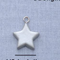 7107 - Star - Silver  - Resin Charm