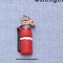 7132 - Fire Extinguisher - Red  - Resin Charm