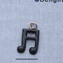 7146 - Musical Notes - Black and White  - Resin Charm