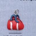 7150 - Gym Bag - Red  - Resin Charm