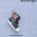 7153 - Hightop Sneaker - Black  - Resin Charm
