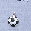 7161 tlf - Soccerball - Resin Charm