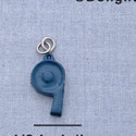 7163 - Whistle - Blue  - Resin Charm