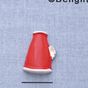 7174 - Megaphone - Red  - Resin Charm