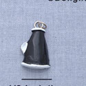 7176 - Megaphone - Black  - Resin Charm