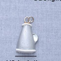 7183* - Megaphone - Silver Resin Charm