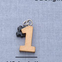 7186 - #1 - Gold  - Resin Charm