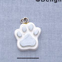 7193 - Paw - Silver  - Resin Charm