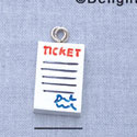 7208 - Police Ticket - Resin Charm