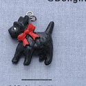 7271 tlf - Scottie - Black  - Resin Charm