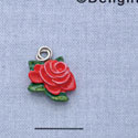 7302 - Flower - Red Bright  - Resin Charm