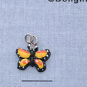 7306 - Butterfly - Monarch Orange  - Resin Charm