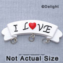 7324 - Banner - Love Red Heart  - Resin Charm Holder