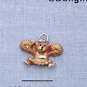 7351 - Cheerleader Bear - Gold  - Resin Charm