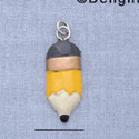 7358 - Pencil - Yellow  - Resin Charm